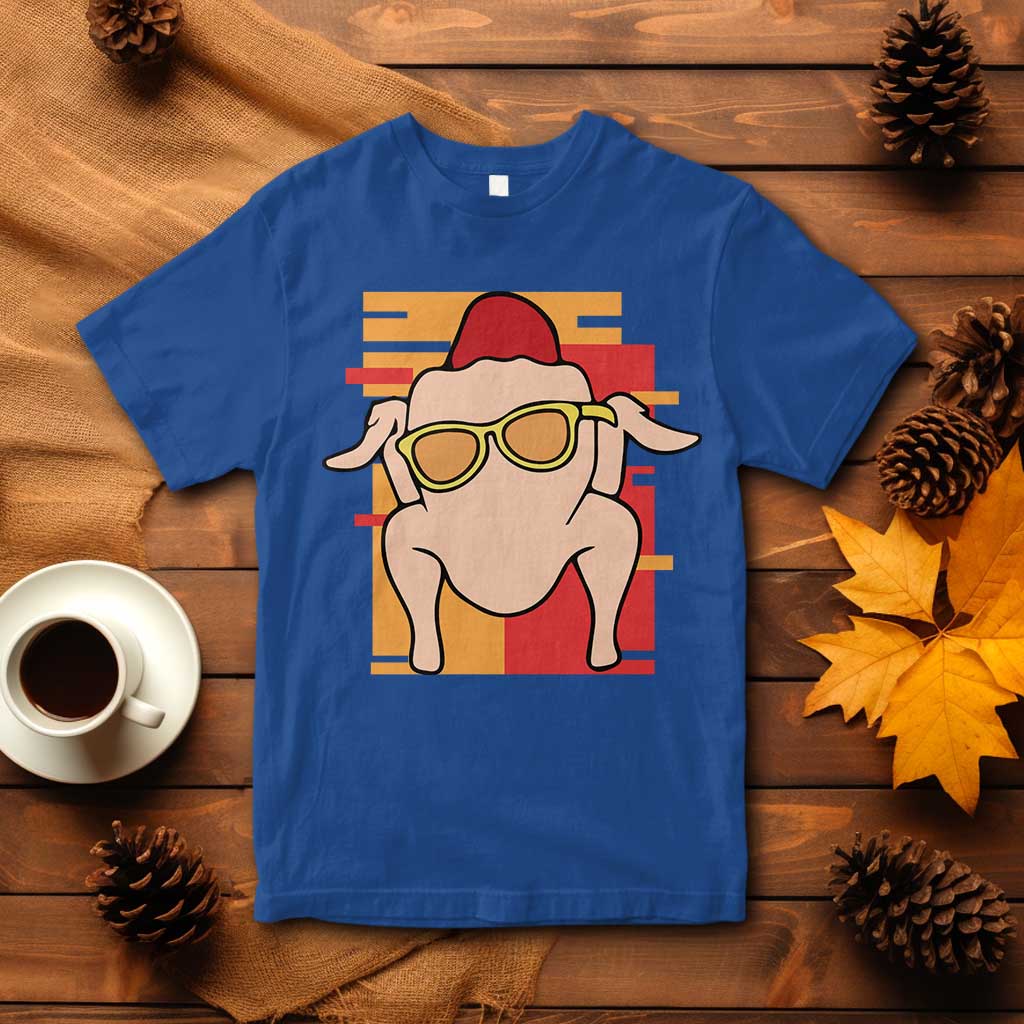 Turkey Thanksgiving T Shirt Funny Fall TS10 Royal Blue Print Your Wear