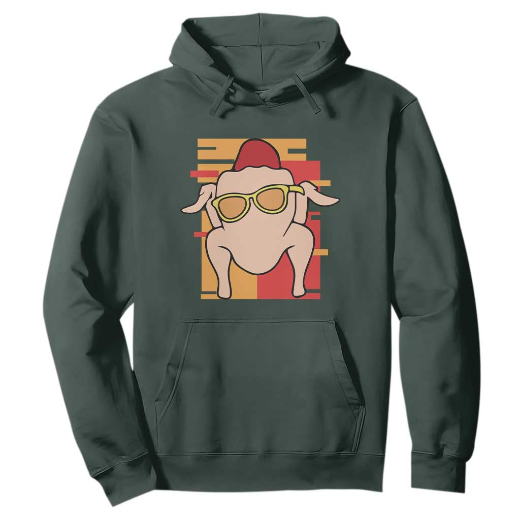 Turkey Thanksgiving Hoodie Funny Fall TS10 Dark Forest Green Print Your Wear