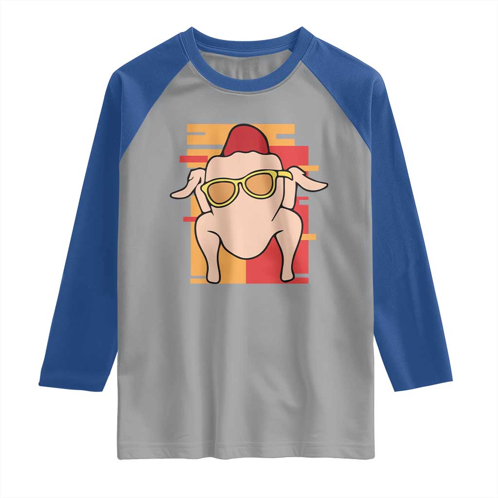 Turkey Thanksgiving Raglan Shirt Funny Fall TS10 Sport Gray Royal Print Your Wear