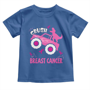 Crush Breast Cancer Awareness Baby Shirt Pink Ribbon Monster Truck Dinosaur TS10 Royal Blue Print Your Wear