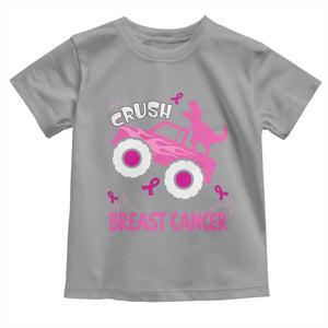 Crush Breast Cancer Awareness Baby Shirt Pink Ribbon Monster Truck Dinosaur TS10 Sport Gray Print Your Wear