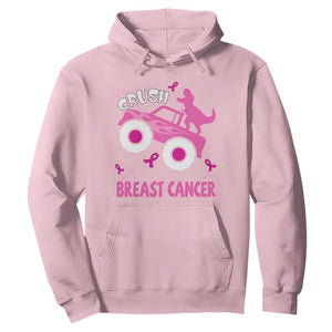 Crush Breast Cancer Awareness Hoodie Pink Ribbon Monster Truck Dinosaur TS10 Light Pink Print Your Wear