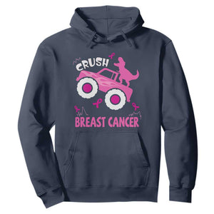 Crush Breast Cancer Awareness Hoodie Pink Ribbon Monster Truck Dinosaur TS10 Navy Print Your Wear