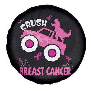 Crush Breast Cancer Awareness Spare Tire Cover Pink Ribbon Monster Truck Dinosaur TS10 Print Your Wear