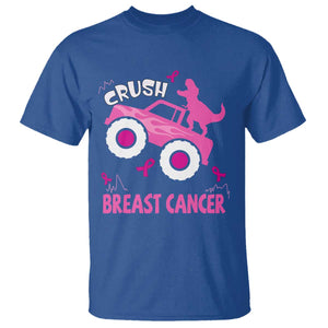 Crush Breast Cancer Awareness T Shirt Pink Ribbon Monster Truck Dinosaur TS10 Royal Blue Print Your Wear