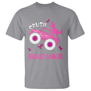 Crush Breast Cancer Awareness T Shirt Pink Ribbon Monster Truck Dinosaur TS10 Sport Gray Print Your Wear