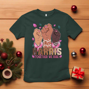 Breast Cancer Awareness Month Kamala Harris T Shirt In October We Wear Pink 2024 Together We Rise TS10 Dark Forest Green Print Your Wear