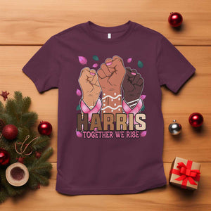 Breast Cancer Awareness Month Kamala Harris T Shirt In October We Wear Pink 2024 Together We Rise TS10 Maroon Print Your Wear