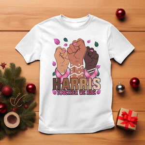 Breast Cancer Awareness Month Kamala Harris T Shirt In October We Wear Pink 2024 Together We Rise TS10 White Print Your Wear