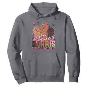 Breast Cancer Awareness Month Kamala Harris Hoodie In October We Wear Pink 2024 Together We Rise TS10 Charcoal Print Your Wear