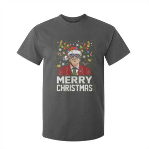 Funny Trump Xmas T Shirt For Kid Merry Christmas Santa TS10 Dark Heather Print Your Wear