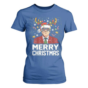 Funny Trump Xmas T Shirt For Women Merry Christmas Santa TS10 Royal Blue Print Your Wear