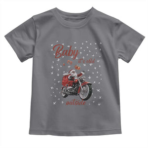 Funny Christmas Motorcycle Santa Baby Shirt Xmas Motorbike Biker Gift TS10 Charcoal Print Your Wear