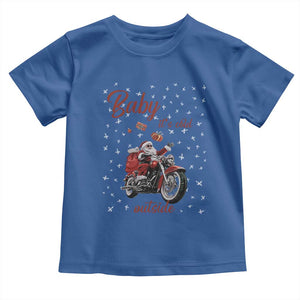 Funny Christmas Motorcycle Santa Baby Shirt Xmas Motorbike Biker Gift TS10 Royal Blue Print Your Wear