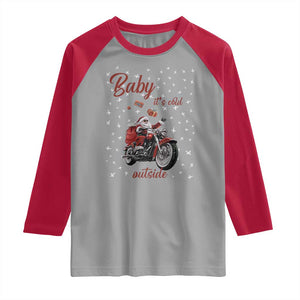 Funny Christmas Motorcycle Santa Raglan Shirt Xmas Motorbike Biker Gift TS10 Sport Gray Red Print Your Wear