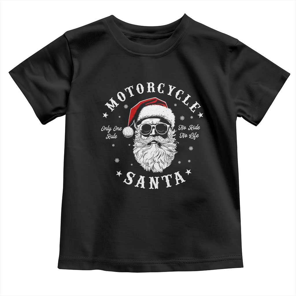 Funny Christmas Motorcycle Santa Baby Shirt No Ride No Life Motorbike Rider Grandpa TS10 Black Print Your Wear
