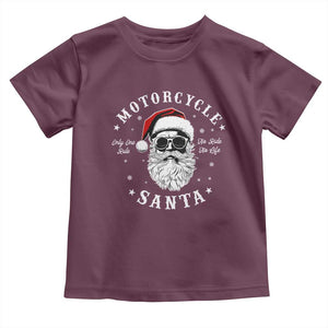 Funny Christmas Motorcycle Santa Baby Shirt No Ride No Life Motorbike Rider Grandpa TS10 Maroon Print Your Wear
