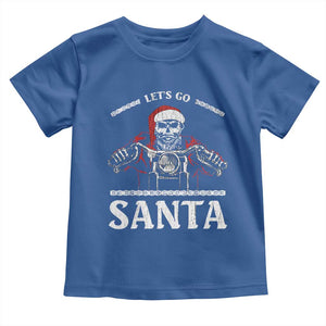 Funny Christmas Motorcycle Santa Baby Shirt Let's Go Santa Skull Motorbike Rider TS10 Royal Blue Print Your Wear