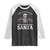Funny Christmas Motorcycle Santa Raglan Shirt Let's Go Santa Skull Motorbike Rider TS10 Black White Print Your Wear