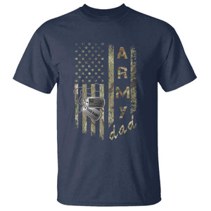 Personalized Vintage U.S. Army Dad T Shirt Custom Name Tag Proud Military Family Member Soldier Graduation TS10 Navy Print Your Wear