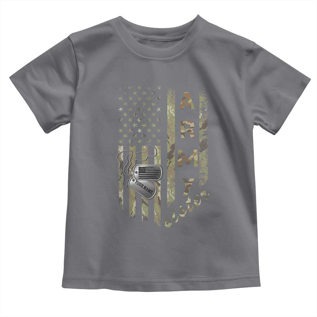 Personalized Vintage U.S. Army Sister Baby Shirt Custom Name Tag Proud Military Family Member Soldier Graduation TS10 Charcoal Print Your Wear