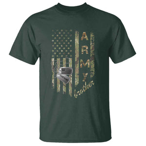 Personalized Vintage U.S. Army Brother T Shirt Custom Name Tag Proud Military Family Member Soldier Graduation TS10 Dark Forest Green Print Your Wear
