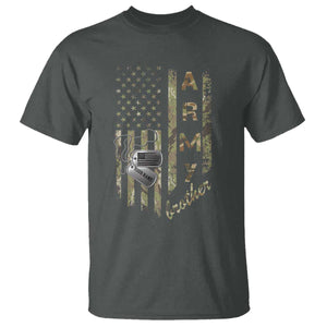 Personalized Vintage U.S. Army Brother T Shirt Custom Name Tag Proud Military Family Member Soldier Graduation TS10 Dark Heather Print Your Wear