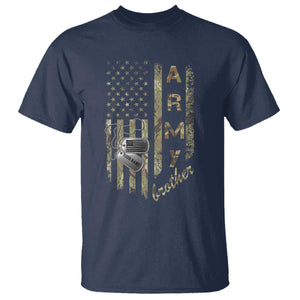 Personalized Vintage U.S. Army Brother T Shirt Custom Name Tag Proud Military Family Member Soldier Graduation TS10 Navy Print Your Wear