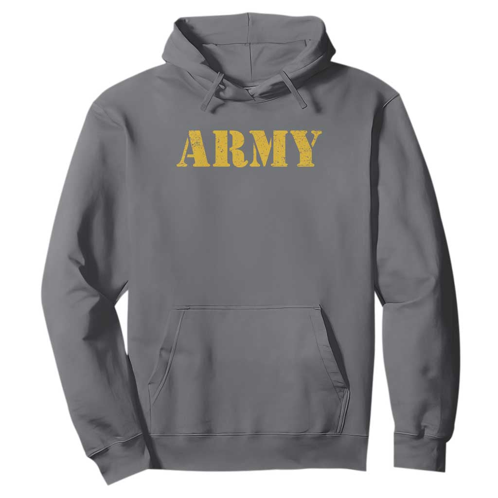Army Hoodie Military Training PT Exercise Workout Gear Veterans Service TS10 Charcoal Print Your Wear