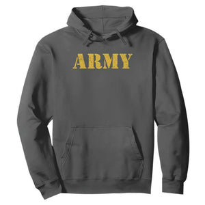 Army Hoodie Military Training PT Exercise Workout Gear Veterans Service TS10 Dark Heather Print Your Wear
