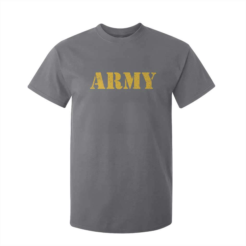 Army T Shirt For Kid Military Training PT Exercise Workout Gear Veterans Service TS10 Charcoal Print Your Wear