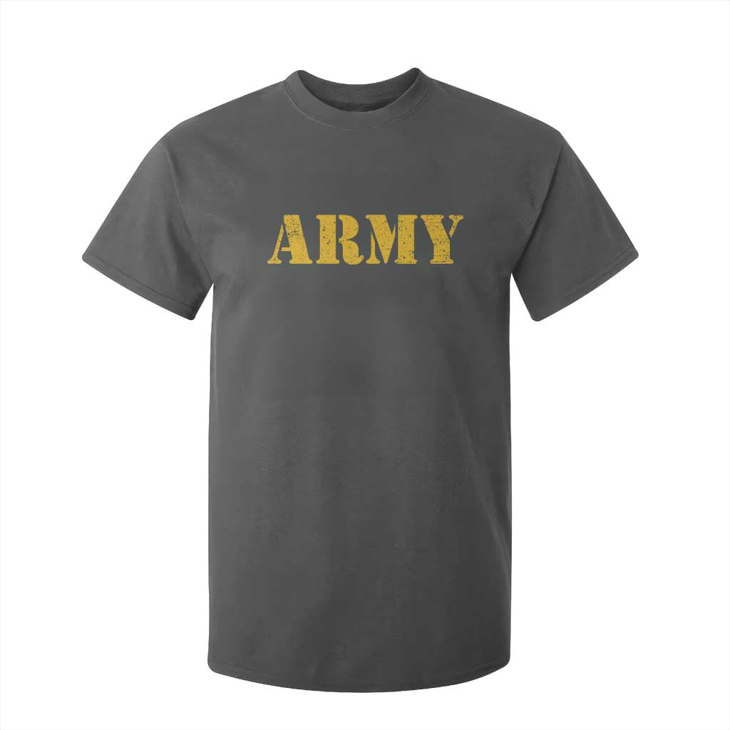 Army T Shirt For Kid Military Training PT Exercise Workout Gear Veterans Service TS10 Dark Heather Print Your Wear