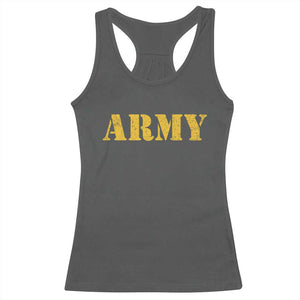 Army Racerback Tank Top - Military Training PT Exercise Workout Gear Veterans Service Tee TS10 Dark Heather Print Your Wear
