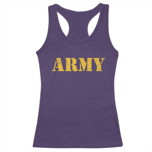 Army Racerback Tank Top - Military Training PT Exercise Workout Gear Veterans Service Tee TS10 Purple Print Your Wear
