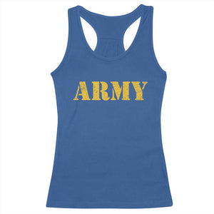 Army Racerback Tank Top - Military Training PT Exercise Workout Gear Veterans Service Tee TS10 Royal Blue Print Your Wear