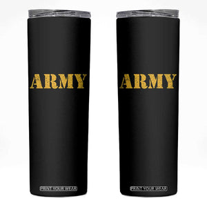Army Skinny Tumbler Military Training PT Exercise Workout Gear Veterans Service TS10 Black Print Your Wear