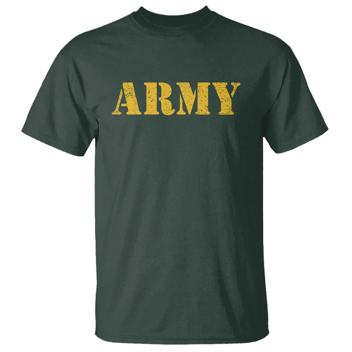 Army T Shirt Military Training PT Exercise Workout Gear Veterans Service TS10 Dark Forest Green Print Your Wear