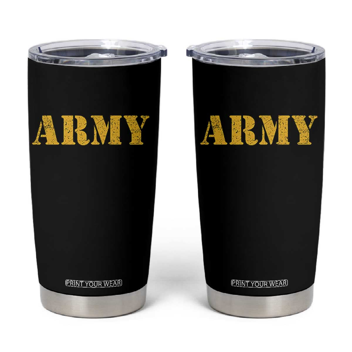 Army Tumbler Cup Military Training PT Exercise Workout Gear Veterans Service TS10 Black Print Your Wear