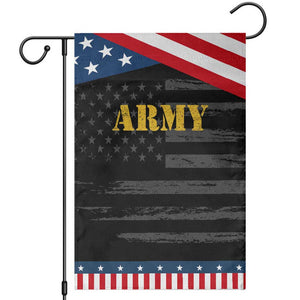 Army Garden Flag Military Training PT Exercise Workout Gear Veterans Service TS10 Distressed Black Blue Print Your Wear