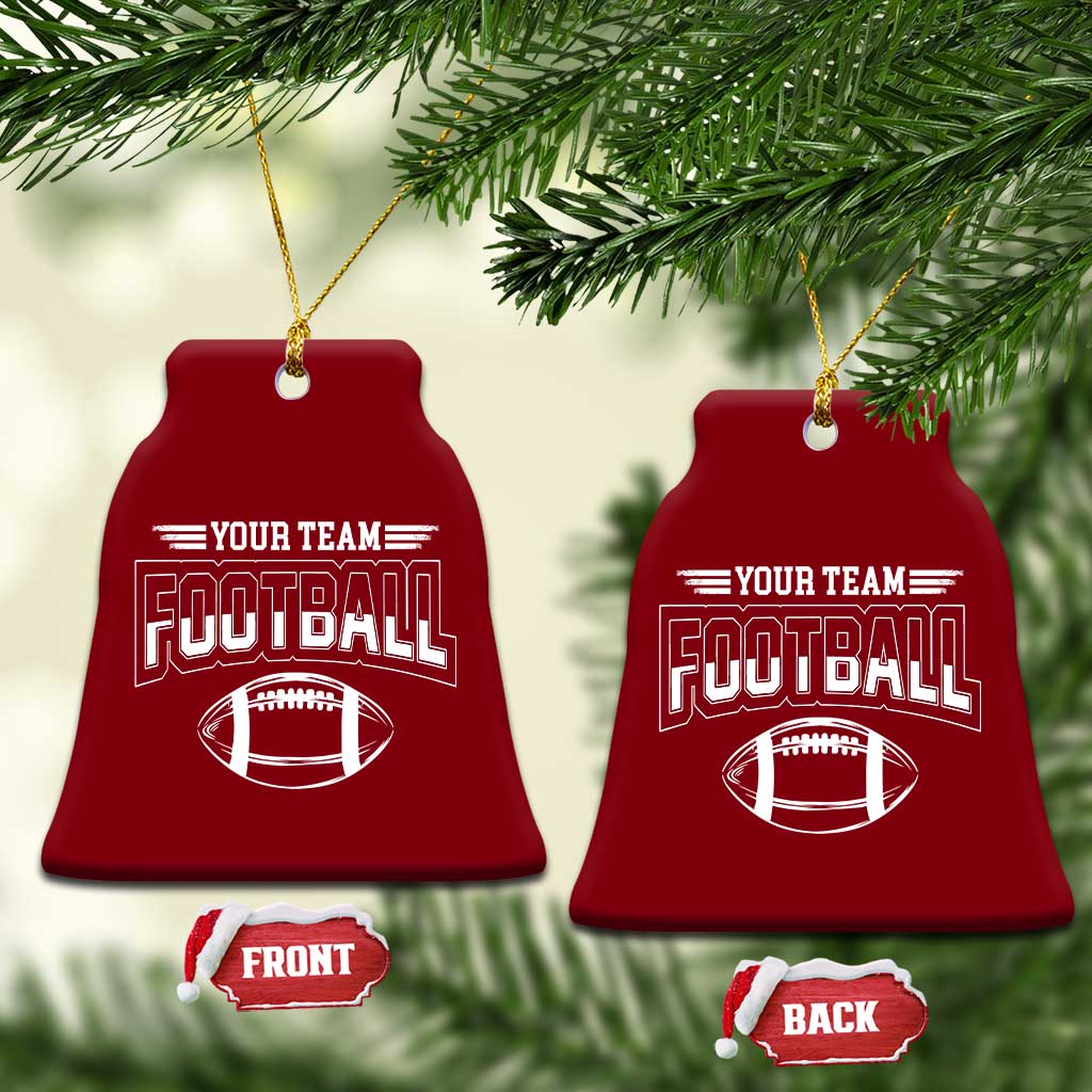 Custom Football Team Name Ceramic Ornament Personalized Game Day Mom High School Cheer Mom TS10 Print Your Wear