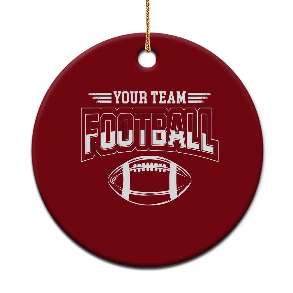 Custom Football Team Name Ceramic Ornament Personalized Game Day Mom High School Cheer Mom TS10 1pc Red Print Your Wear