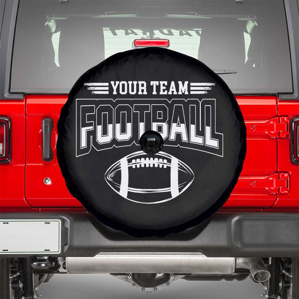 Custom Football Team Name Spare Tire Cover Personalized Game Day Mom High School Cheer Mom TS10 Black Print Your Wear