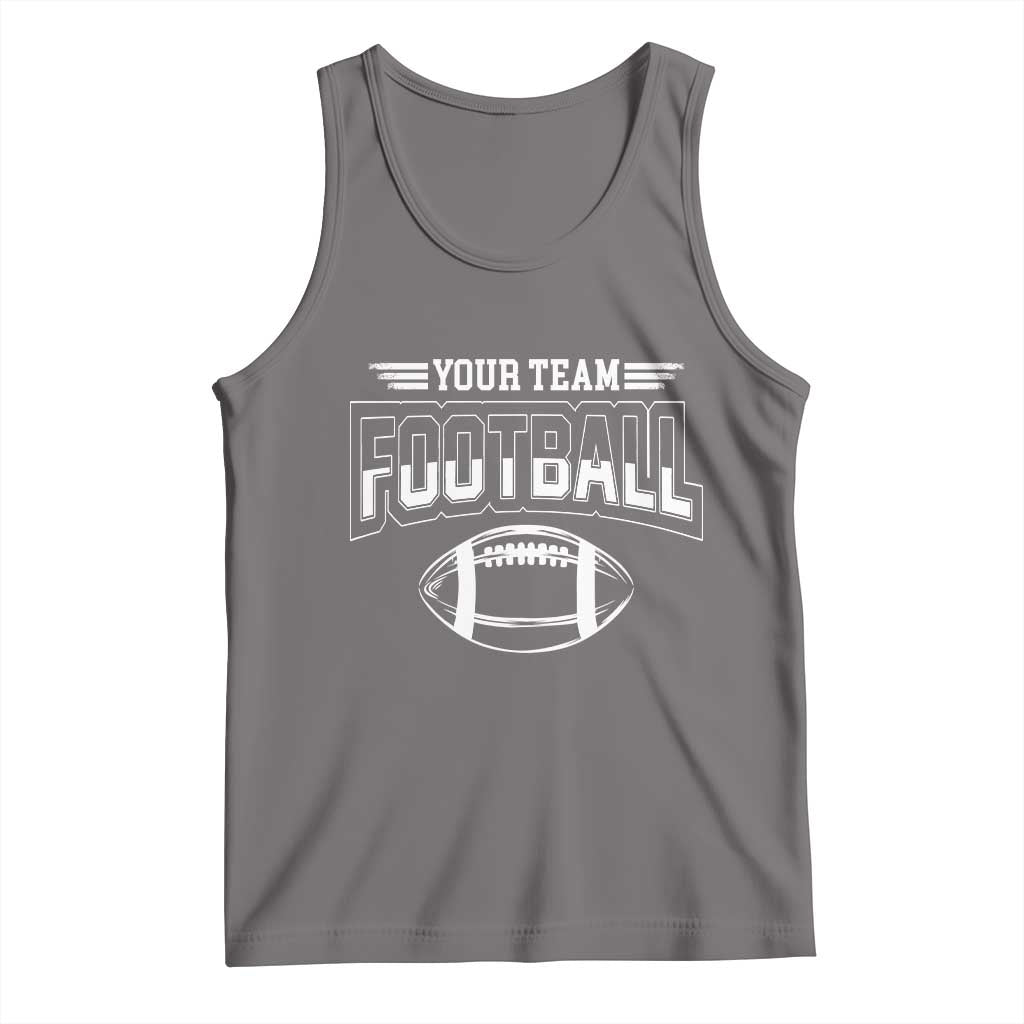 Custom Football Team Name Tank Top Personalized Game Day Mom High School Cheer Mom TS10 Deep Heather Print Your Wear