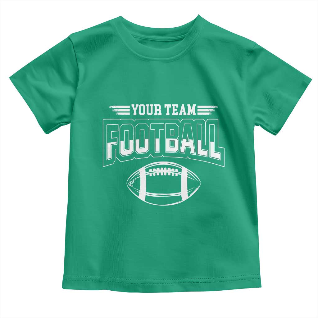 Custom Football Team Name Toddler T Shirt Personalized Game Day Mom High School Cheer Mom TS10 Irish Green Print Your Wear