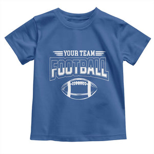 Custom Football Team Name Toddler T Shirt Personalized Game Day Mom High School Cheer Mom TS10 Royal Blue Print Your Wear