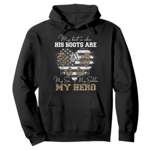 Personalized Army Mom Hoodie Custom Name Proud Military Family US Flag TS10 Black Print Your Wear