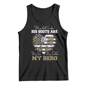 Personalized Army Mom Tank Top Custom Name Proud Military Family US Flag TS10 Black Print Your Wear