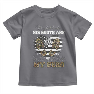 Personalized Army Mom Toddler T Shirt Custom Name Proud Military Family US Flag TS10 Charcoal Print Your Wear