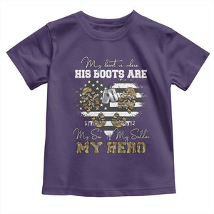 Personalized Army Mom Toddler T Shirt Custom Name Proud Military Family US Flag TS10 Purple Print Your Wear