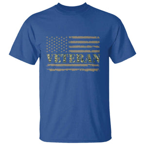 Veteran T Shirt Retro Patriotic Army Camouflage US Flag TS10 Royal Blue Print Your Wear